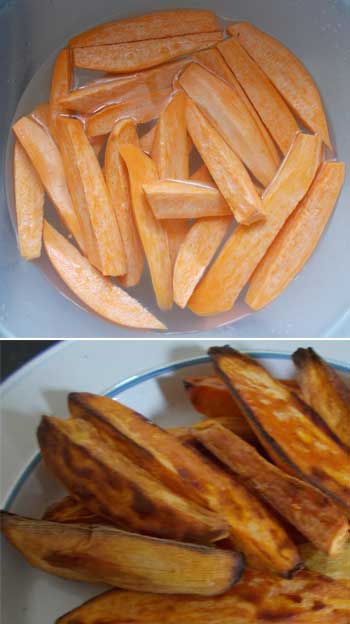 Sweet potato oven chips